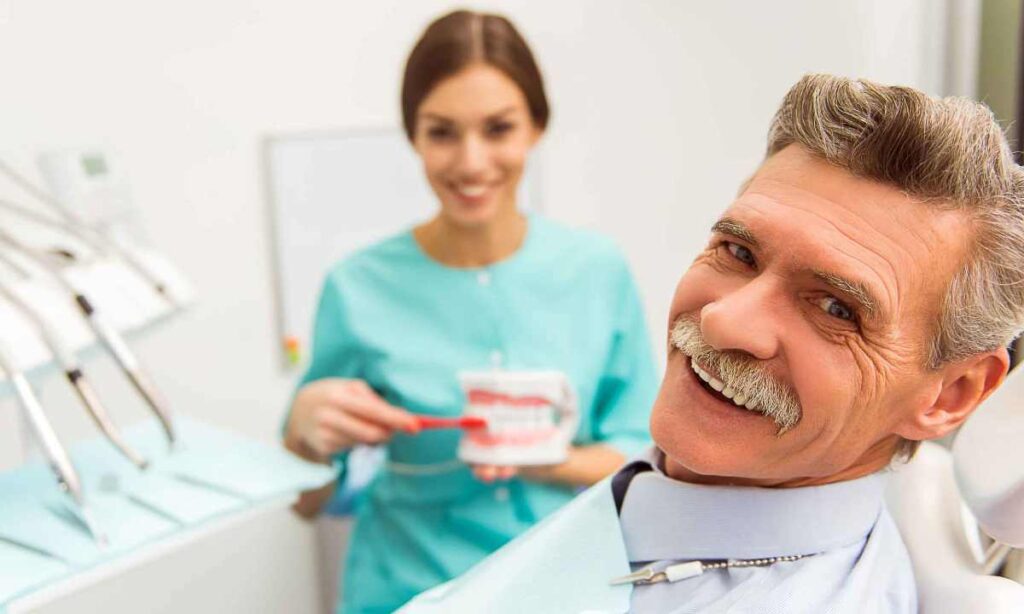 Patient smile before receiving custom dentures in Frisco TX
