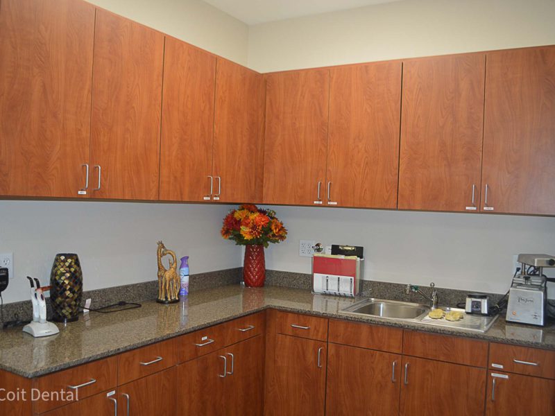 Dental lab area at Coit Dental in Frisco, TX — on-site lab for dental restorations and appliances